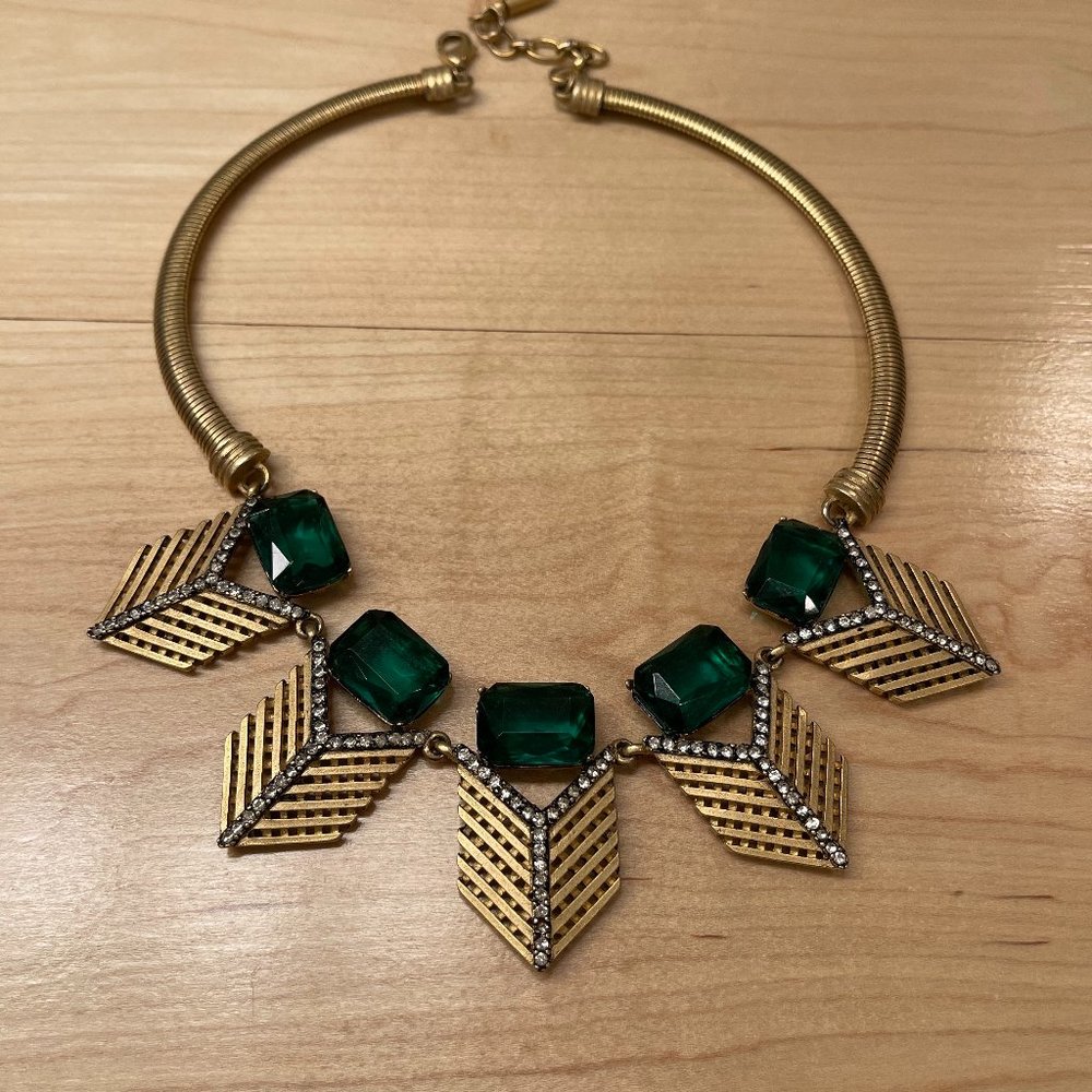Loren Hope Eden Necklace - Emerald and Gold